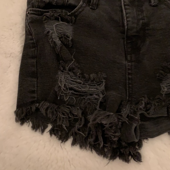 Mossimo Supply Distressed High Rise Short - Black - Picture 2 of 5